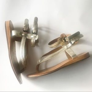 Rocket Dog Ankle Strap Sandal Gold Size 6